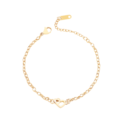 Bracelet mini cœur entrelacé