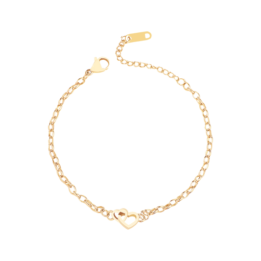 Bracelet mini cœur entrelacé
