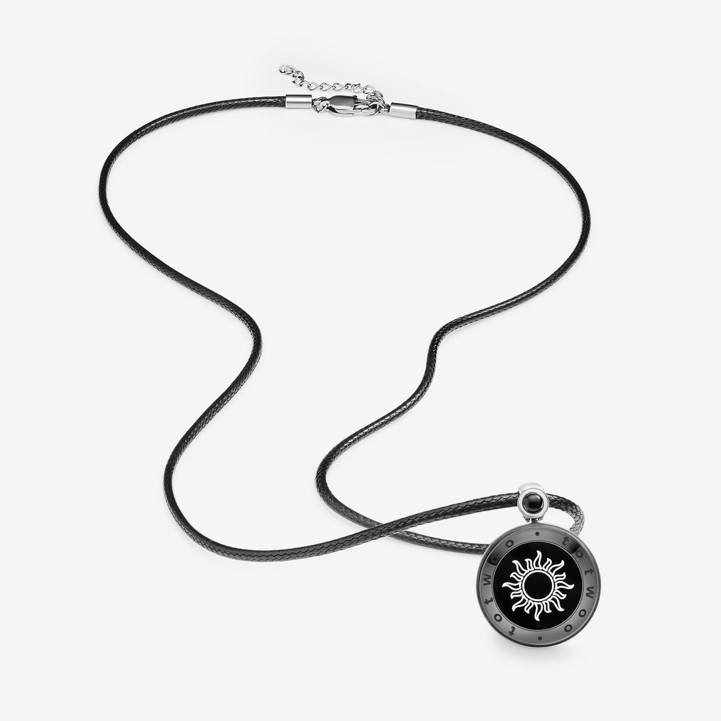 Ensemble de colliers Sun&amp;Moon Touch avec agate naturelle pour deux personnes