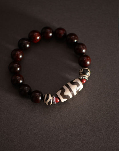 Small Leaf Red Sandalwood Beads Dzi Beads Agate