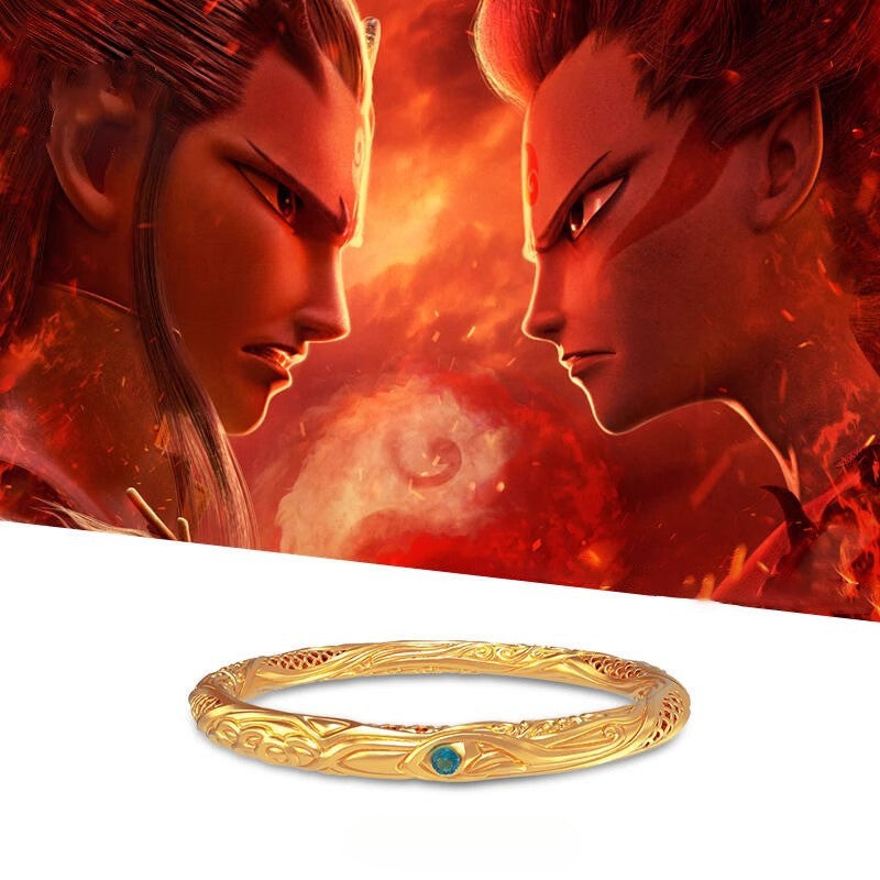 Bracelet Cercle Magique de Nezha – Bracelet unisexe plaqué or pour couples