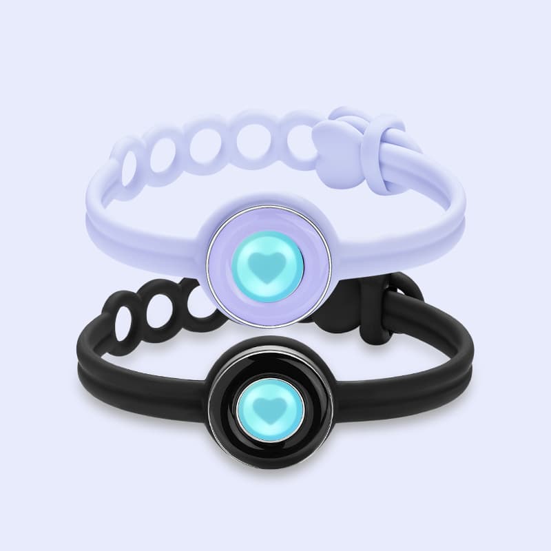 Bracelets tactiles Candy Original (noir et violet)