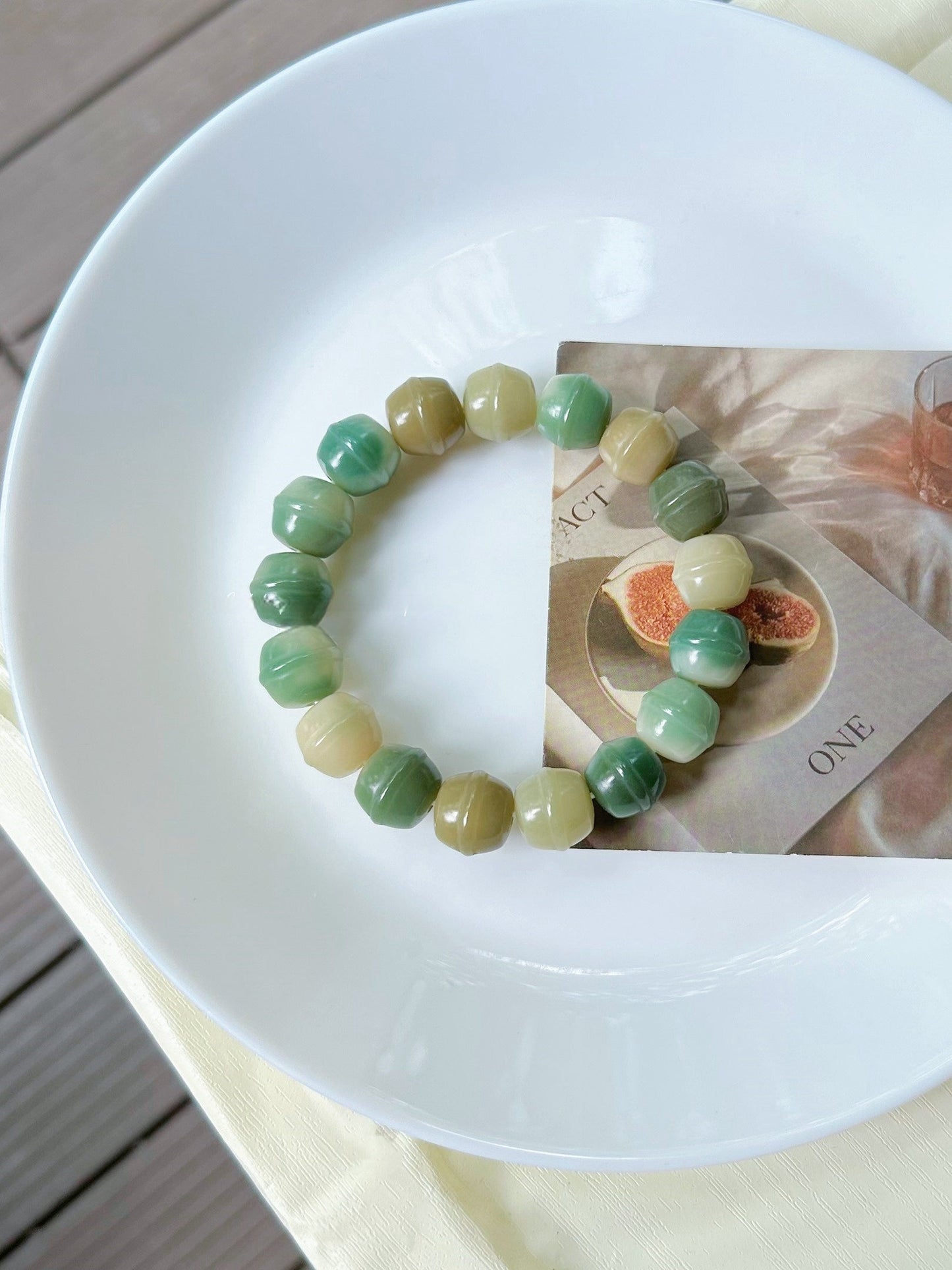 13mm Honey Jar Pink Series Bodhi Bead Bracelet