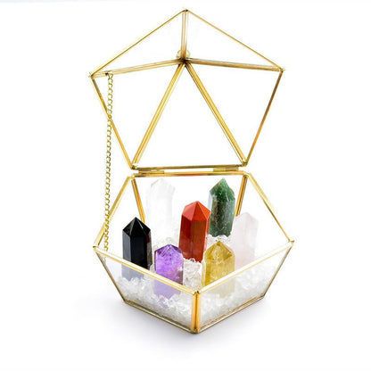 7 Chakra Stones Crystal Ornament Display