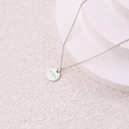 Love Initial Disc Necklace
