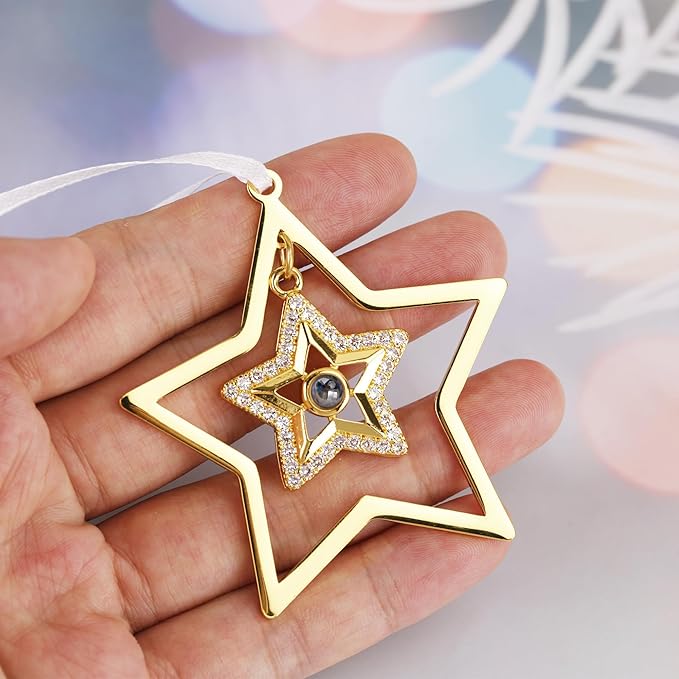 Personalisiertes Fotoornament für Weihnachten