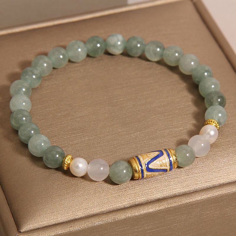 Bracelet porte-bonheur en jade et pierres de Bouddha