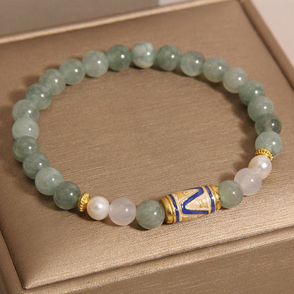 Bracelet porte-bonheur en jade et pierres de Bouddha