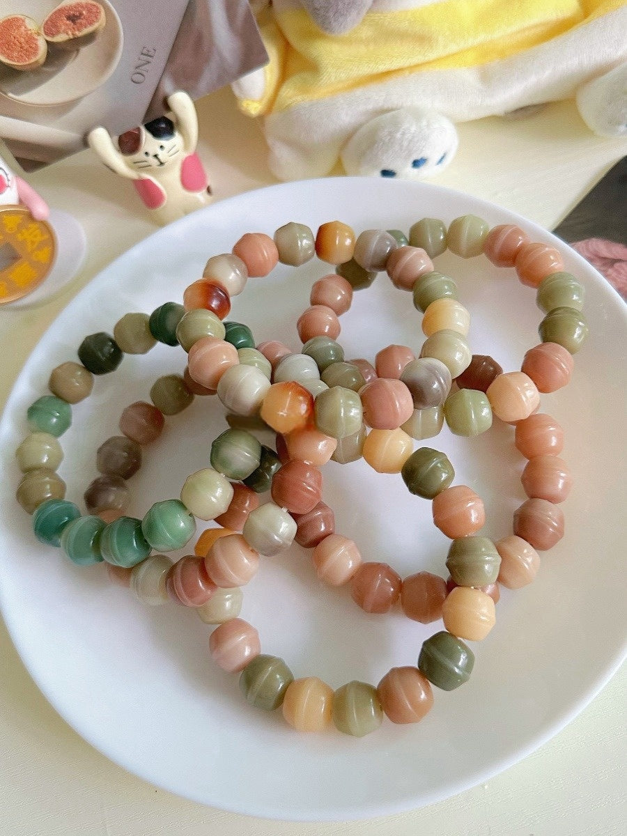 13mm Honey Jar Pink Series Bodhi Bead Bracelet