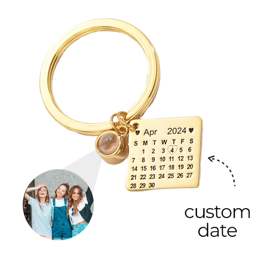 Personalisierter Kalender-Foto-Schlüsselanhänger