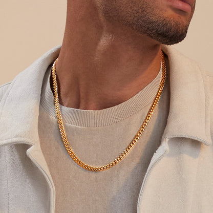 Collier chaîne cubaine de 8 mm