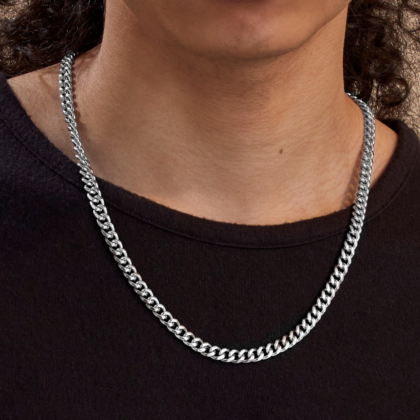 Collier chaîne cubaine de 8 mm