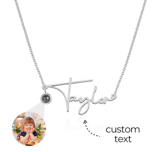 Collier avec texte personnalisé et photo à l'intérieur