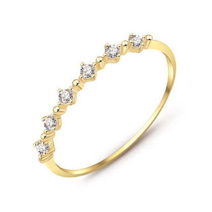 Bague en topaze blanche en grappe