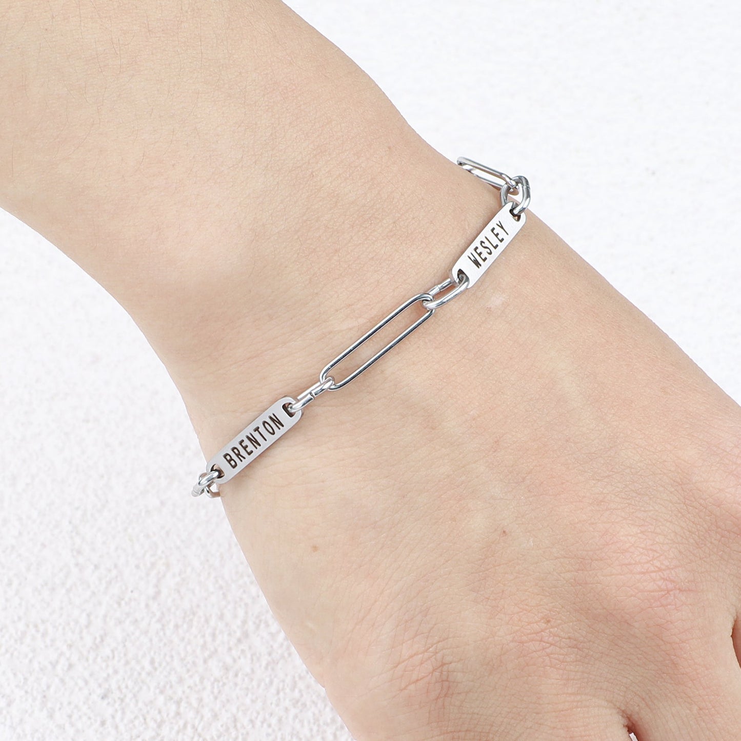 Paperclip Bracelet With Names