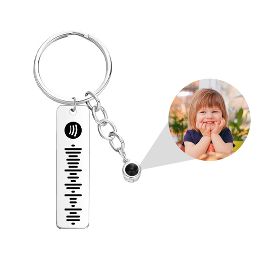 Personalisierter Spotify-Code-Foto-Schlüsselanhänger