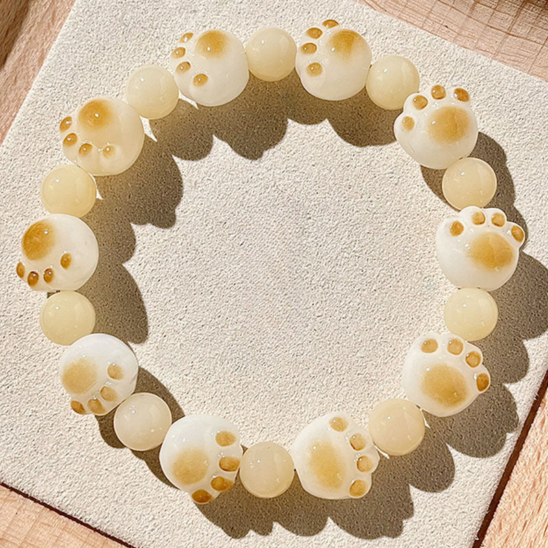 New Cute Cat Paw Bodhi Bracelet, Multiple Colors Available