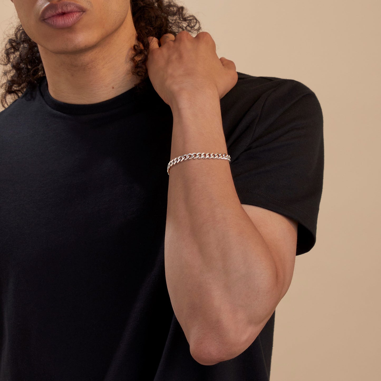 Bracelet à maillons cubains de 8 mm