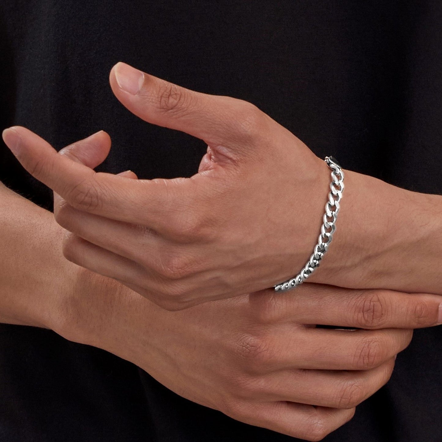 Bracelet à maillons cubains de 8 mm
