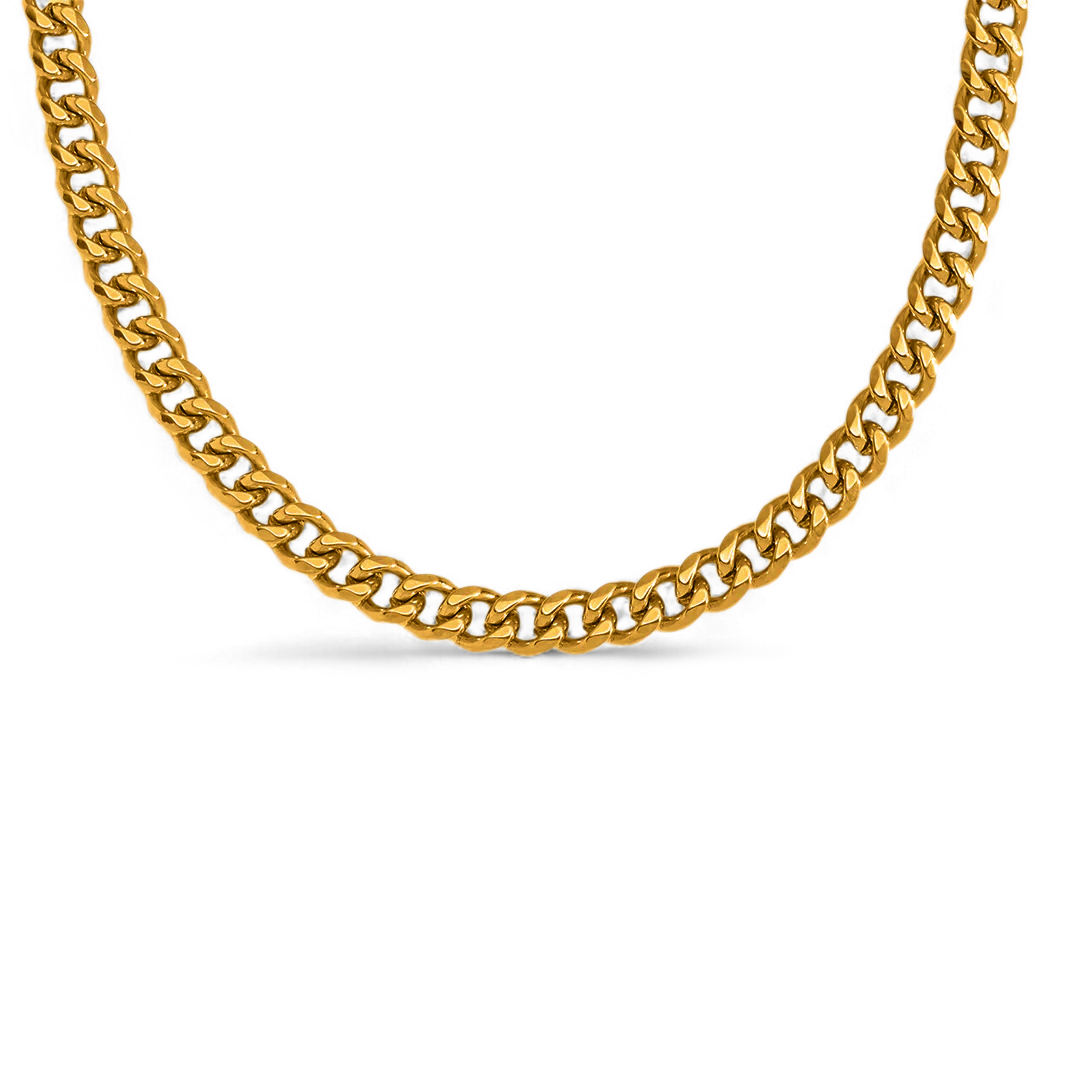 Collier chaîne cubaine de 8 mm