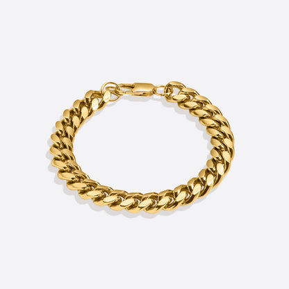 Bracelet à maillons cubains de 8 mm