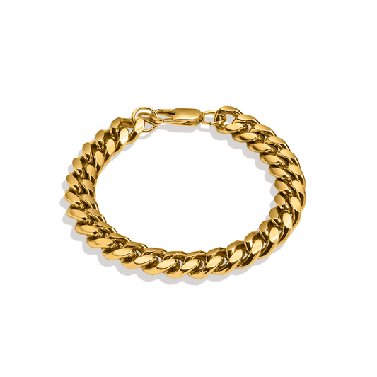 Bracelet à maillons cubains de 8 mm
