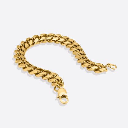 Bracelet à maillons cubains de 8 mm