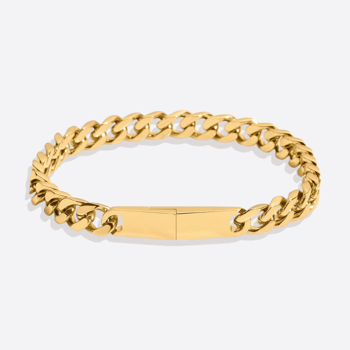 Bracelet chaîne cubaine à fermoir magnétique de 8 mm