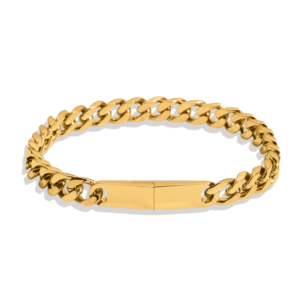 Bracelet chaîne cubaine à fermoir magnétique de 8 mm