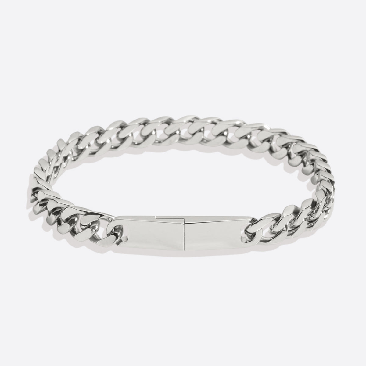 Bracelet chaîne cubaine à fermoir magnétique de 8 mm