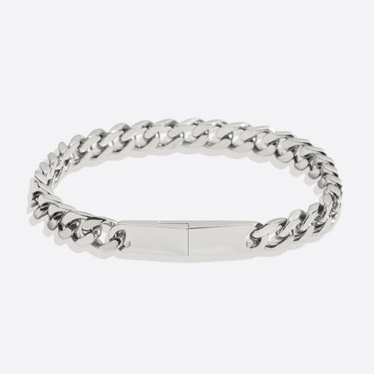 Bracelet chaîne cubaine à fermoir magnétique de 8 mm