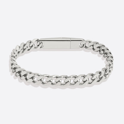Bracelet chaîne cubaine à fermoir magnétique de 8 mm