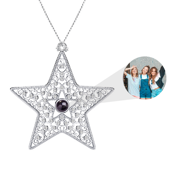 Personalisiertes leuchtendes Stern-Fotoornament