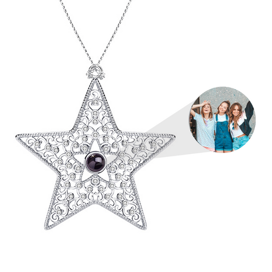 Personalisiertes leuchtendes Stern-Fotoornament