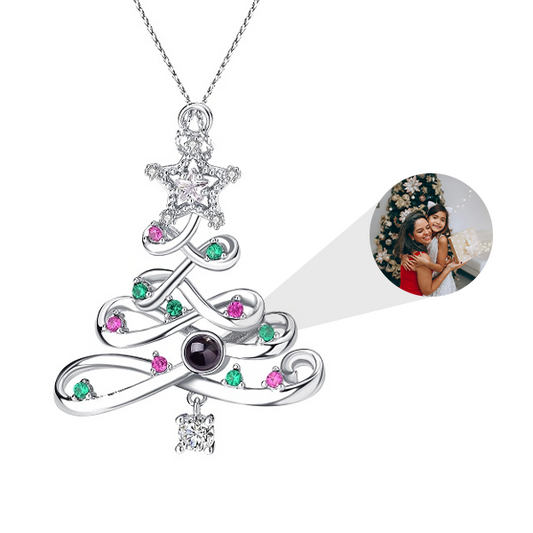 Personalisiertes buntes Baumfoto-Ornament