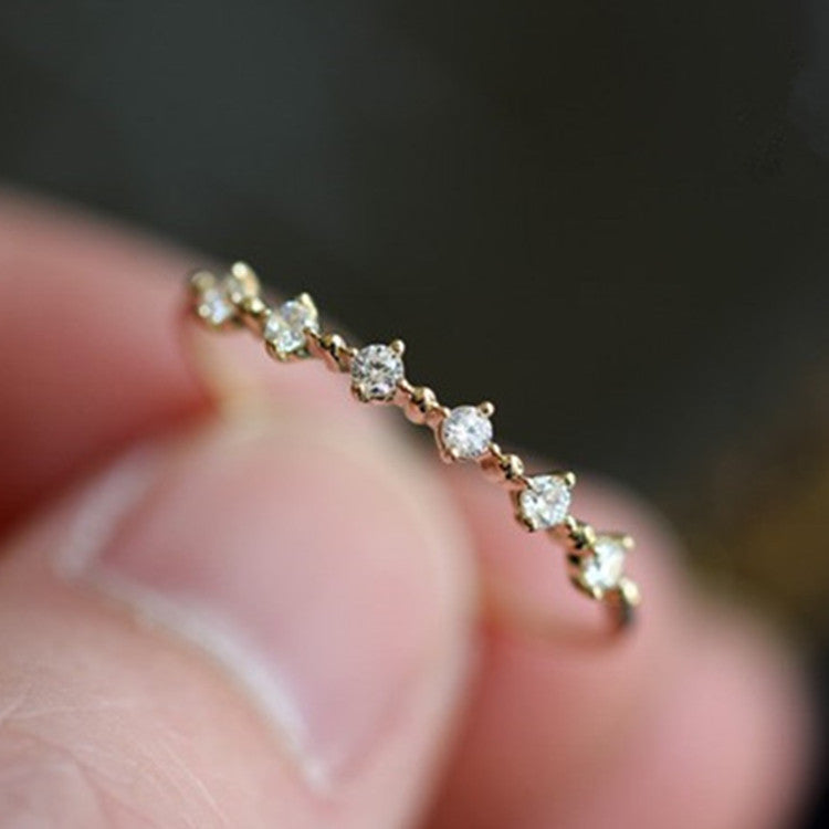 Bague en topaze blanche en grappe
