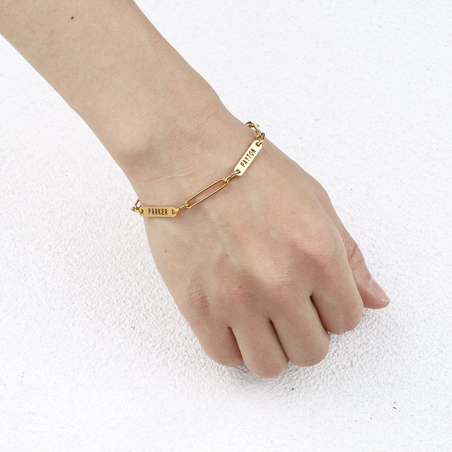 Paperclip Bracelet With Names