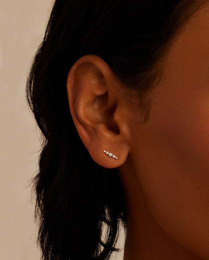 Elle Diamond Row Einzelohrstecker