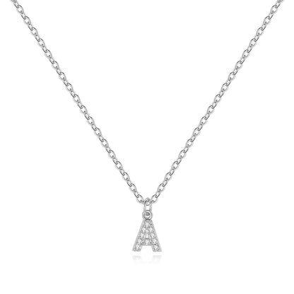 Pavé-Halskette mit Großbuchstaben