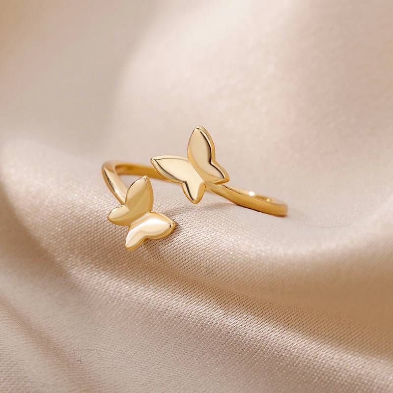 Bague papillon réglable