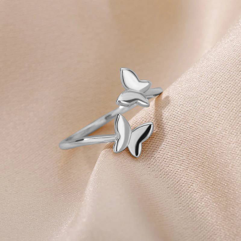 Bague papillon réglable