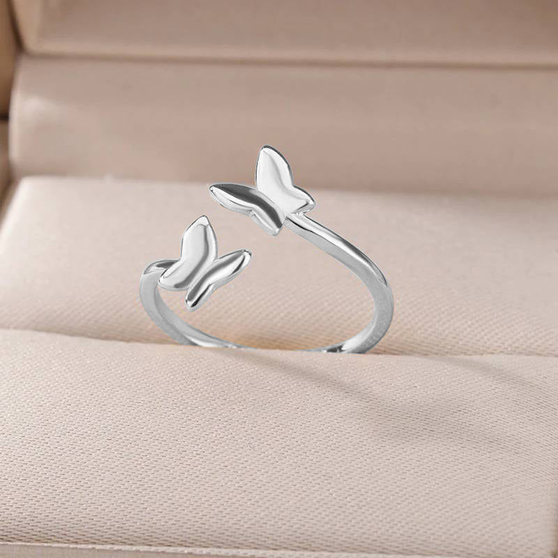 Bague papillon réglable