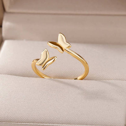 Bague papillon réglable