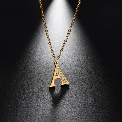 Collier satellite avec lettres en cristal