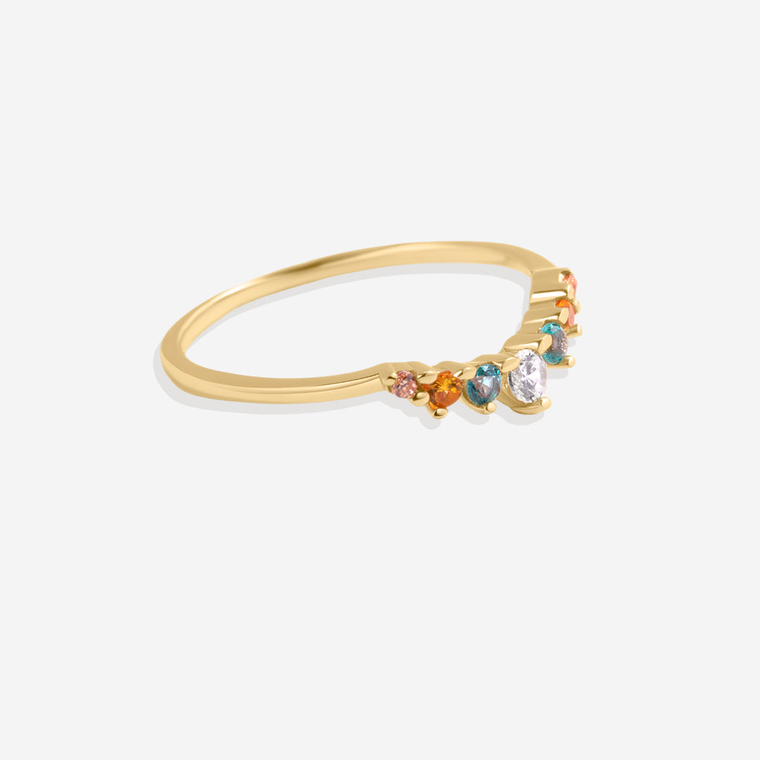 Bague Arc Ombré - Topaze et Saphir