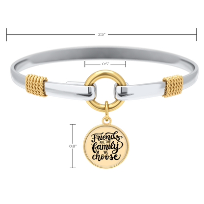 Friends Are The Family We Choose - Gold Background - Two Tone