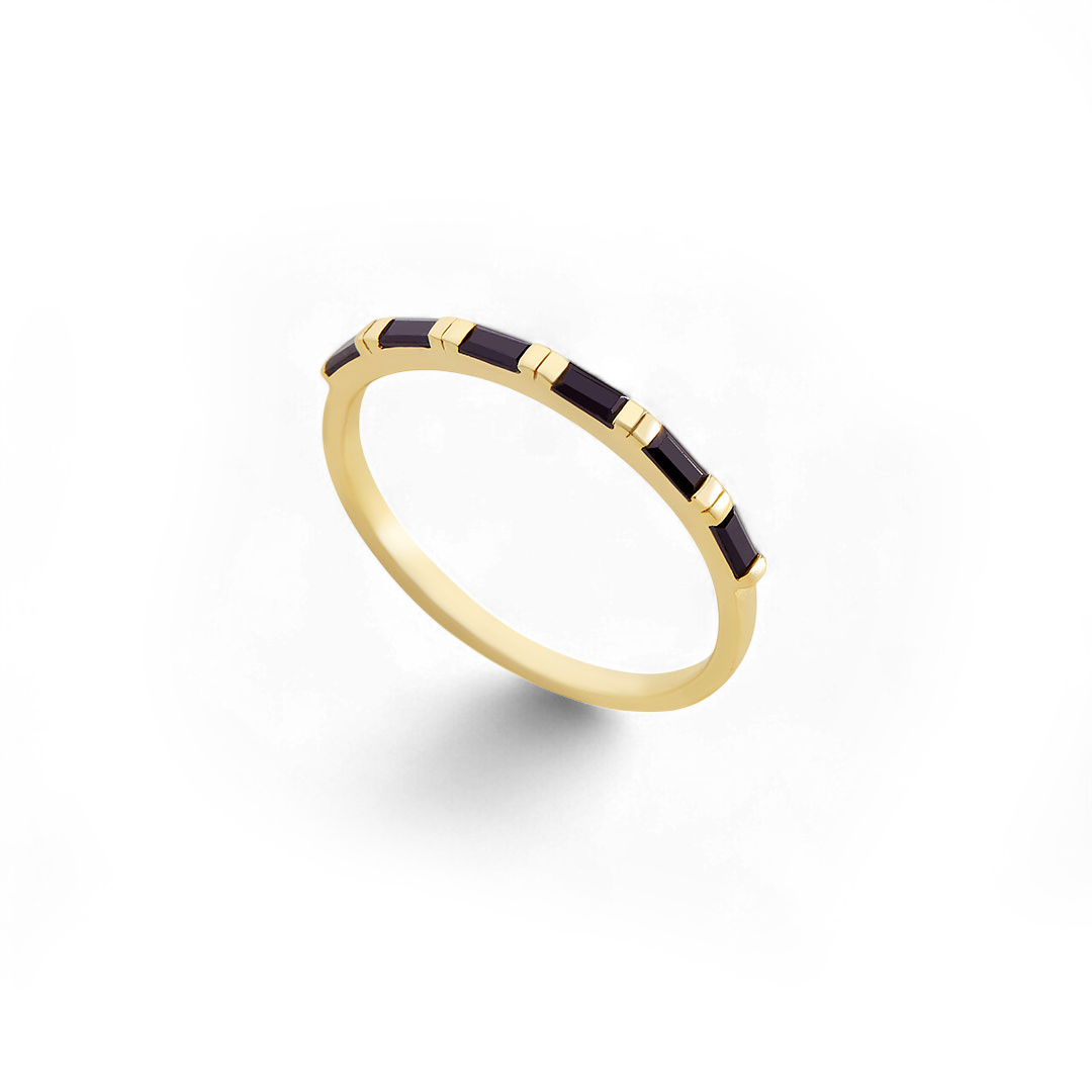 Bague en diamant baguette