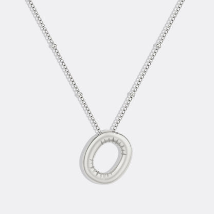 Balloon Initial Necklace with Satellite Chain