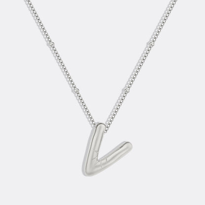 Balloon Initial Necklace with Satellite Chain