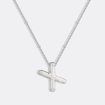 Balloon Initial Necklace with Satellite Chain